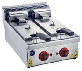 Doppelte elektrische Fritteuse, SNACK-Serie 400x570x290, 3+3 l.