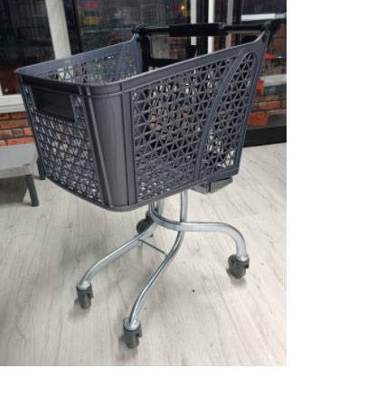 Spider-Einkaufswagen aus Kunststoff, 80 l / schwarze Metallbeine