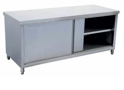 Stainless steel cabinet with sliding door 120x60x85