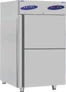 Refrigerator stainless steel two doors 0/+8 &amp; -10/-22, 70x81x207