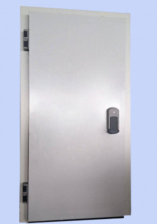 EINGEBETTETE FLÜGELTÜR FÜR I-800-GRUPPE - RECHTS - 90*190 - FLÜGELSTÄRKE: 100 mm - RAHMENDICKE: 80 mm - MIT TÜRSTUFEN - MIT WIDERSTAND - MIT I-266-SCHARNIER - 2 STÜCK I-34-10 - WEISS LACKIERTER VERZINKTER STAHL