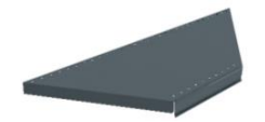 SHELF INTERNAL CORNER (P25) D : 400 / L : 1100 T:0,7 FOR D:600 BASE SHELF